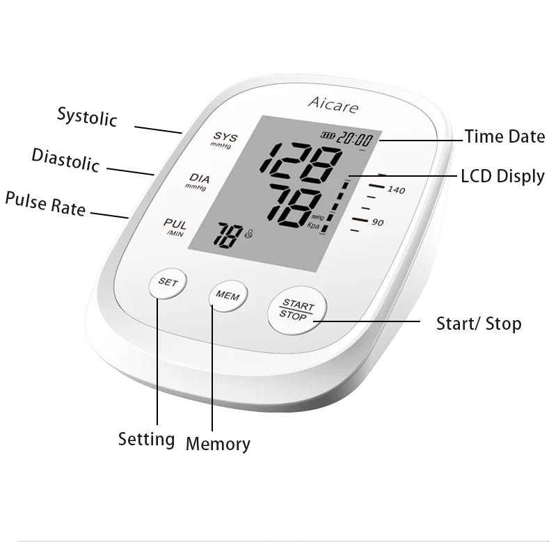 AICARE Upper Arm Blood Pressure Monitor