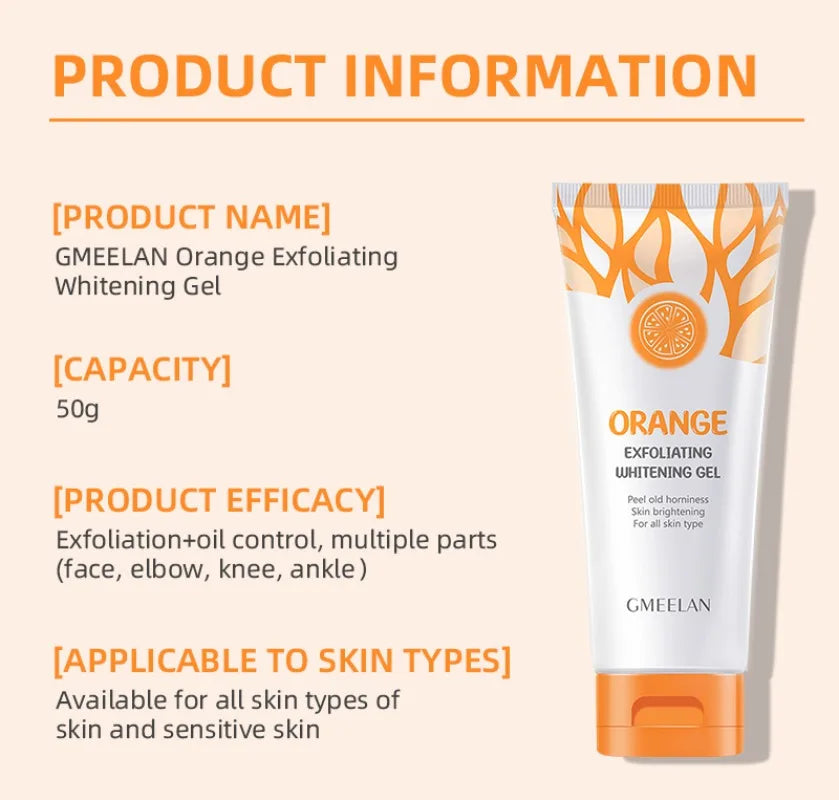 Orange Exfoliating Gel – Brightening Peeling & Hydrating Scrub 50g