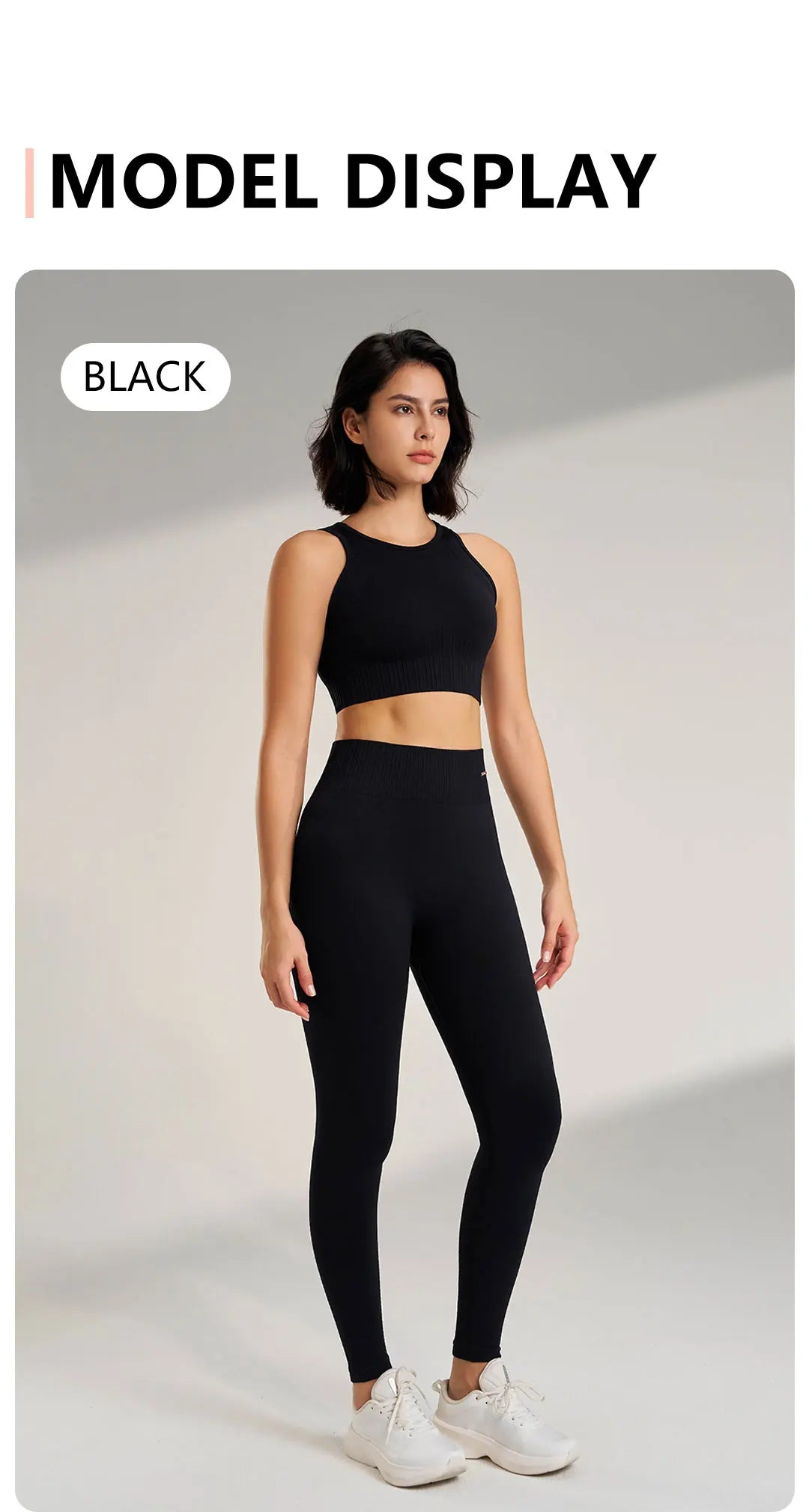 Women’s Seamless Yoga Set – High-Waisted Leggings & Top (Plus Size)