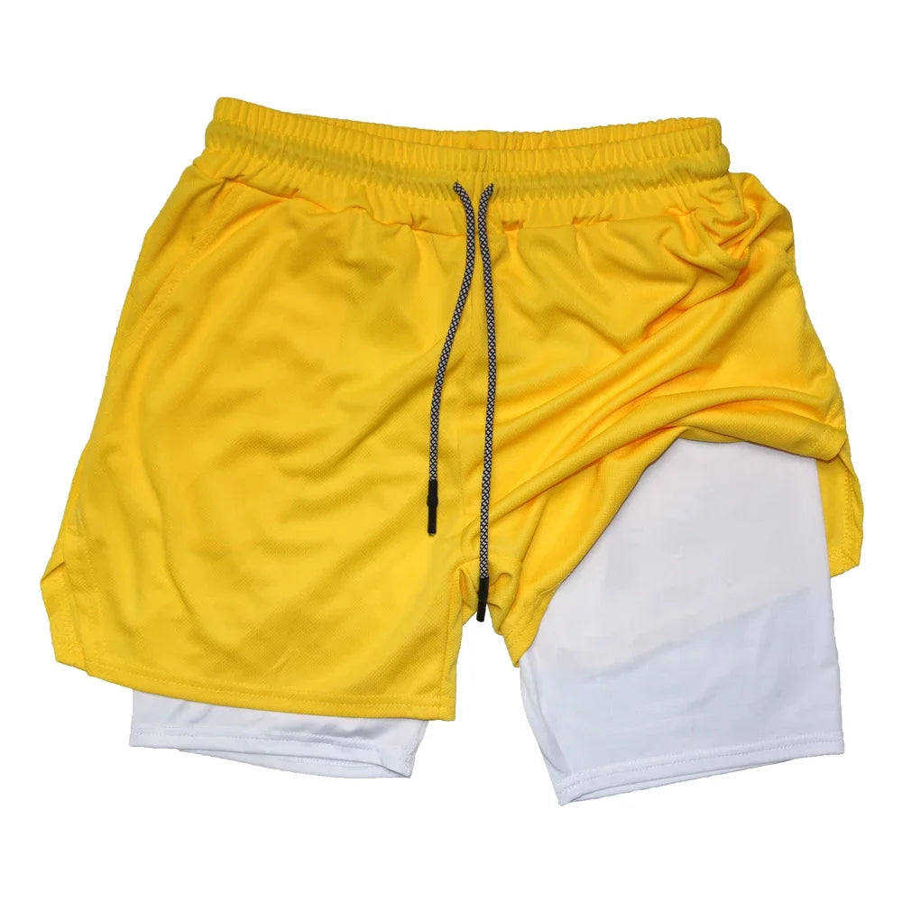 Men’s 2-in-1 Double Layer Gym Shorts