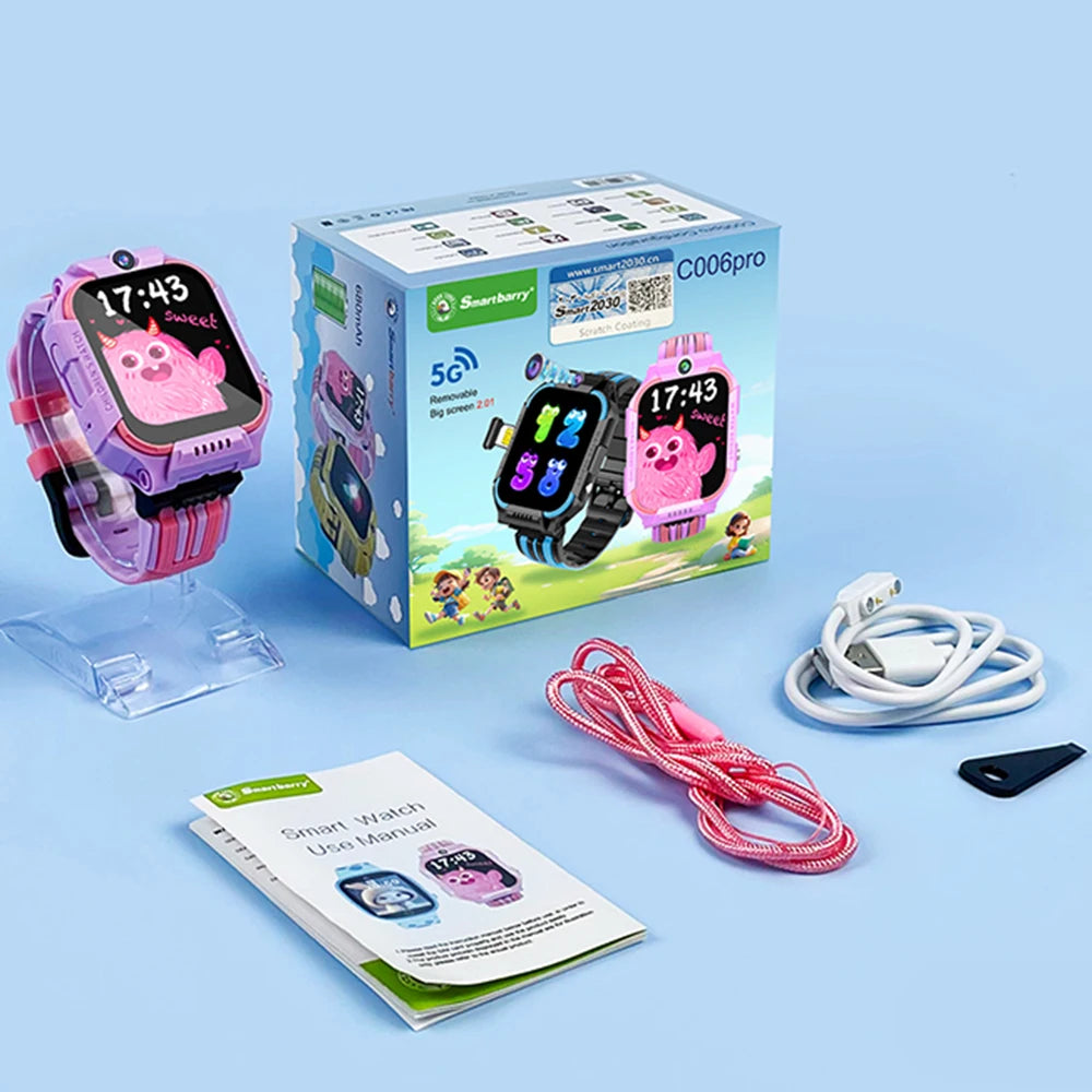 5G Kids Smart Watch – GPS Tracker with Video Call, SOS & Waterproof Design