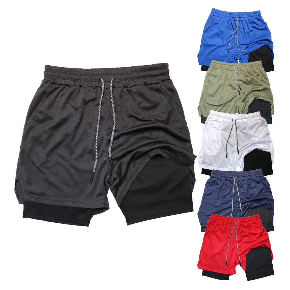 Men’s 2-in-1 Double Layer Gym Shorts