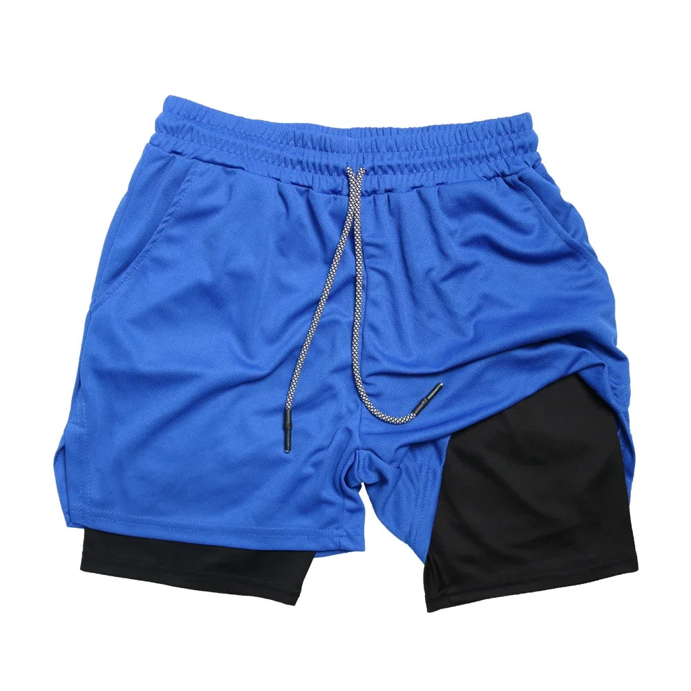 Men’s 2-in-1 Double Layer Gym Shorts