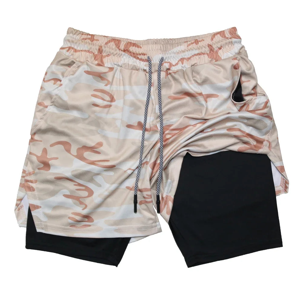 Men’s 2-in-1 Double Layer Gym Shorts