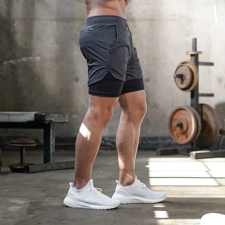 Men’s 2-in-1 Double Layer Gym Shorts