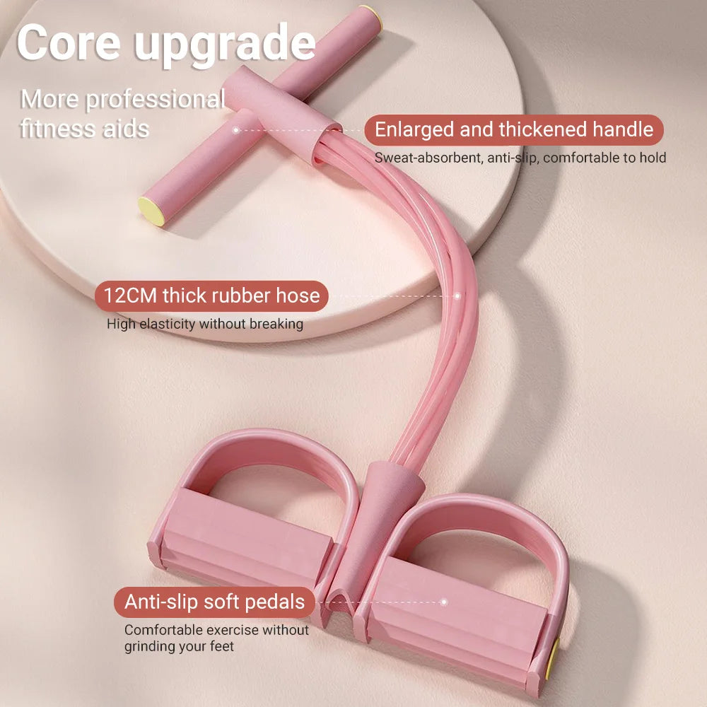 6-Tube Resistance Band Pedal Puller – Full-Body Fitness Tension Rope