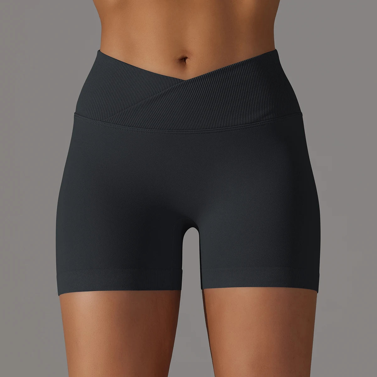 Crossover High-Waist Women’s Yoga Shorts