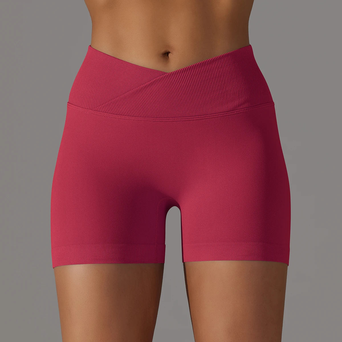 Crossover High-Waist Women’s Yoga Shorts