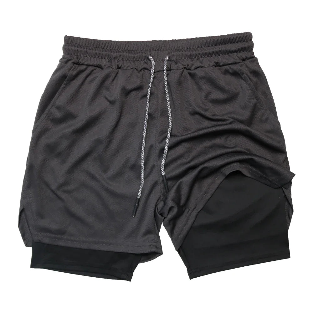 Men’s 2-in-1 Double Layer Gym Shorts