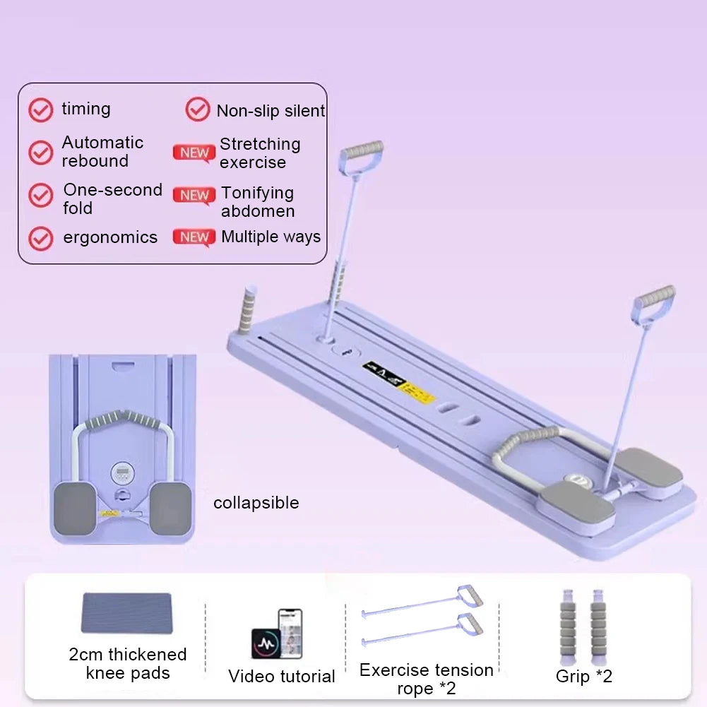 Multifunctional Foldable Fitness Ab Board with Timer – Home Gym Equipment