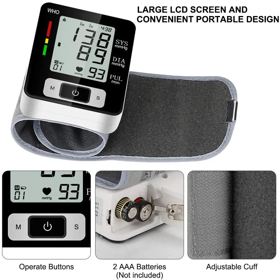 Digital Wrist Blood Pressure Monitor – High Accuracy Electronic BP Cuff
