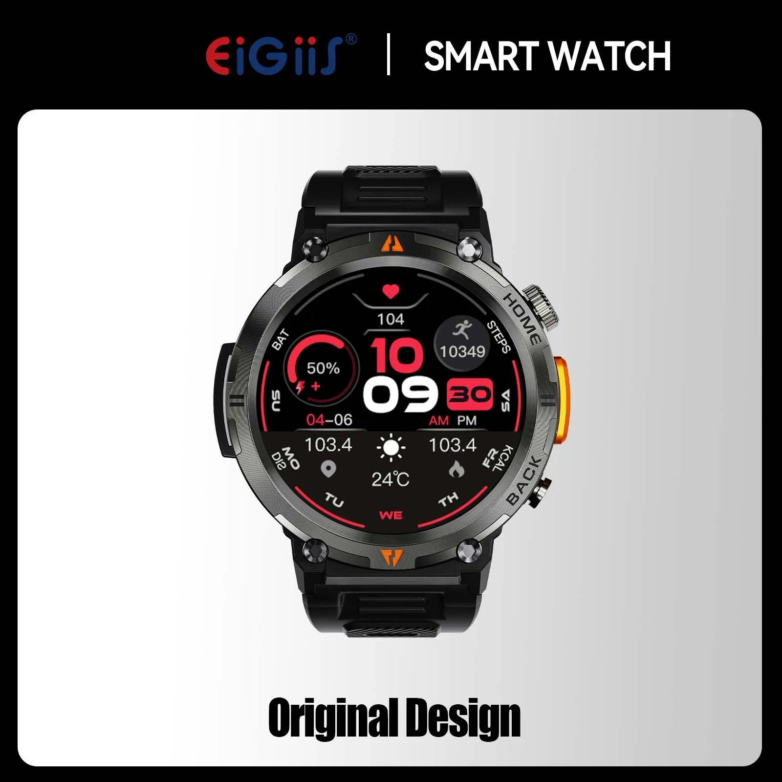 EIGIIS KE3 Smart Watch – 3ATM Waterproof Bluetooth Call & Health Monitor