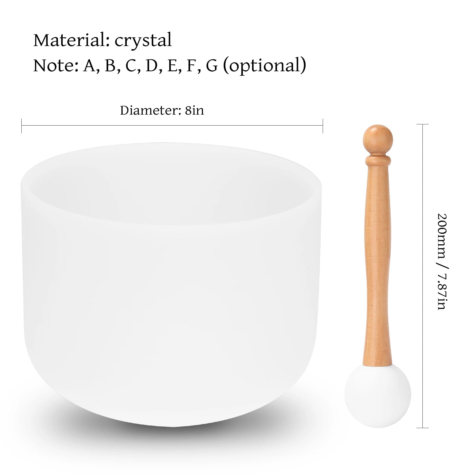 440Hz Crystal Singing Bowl