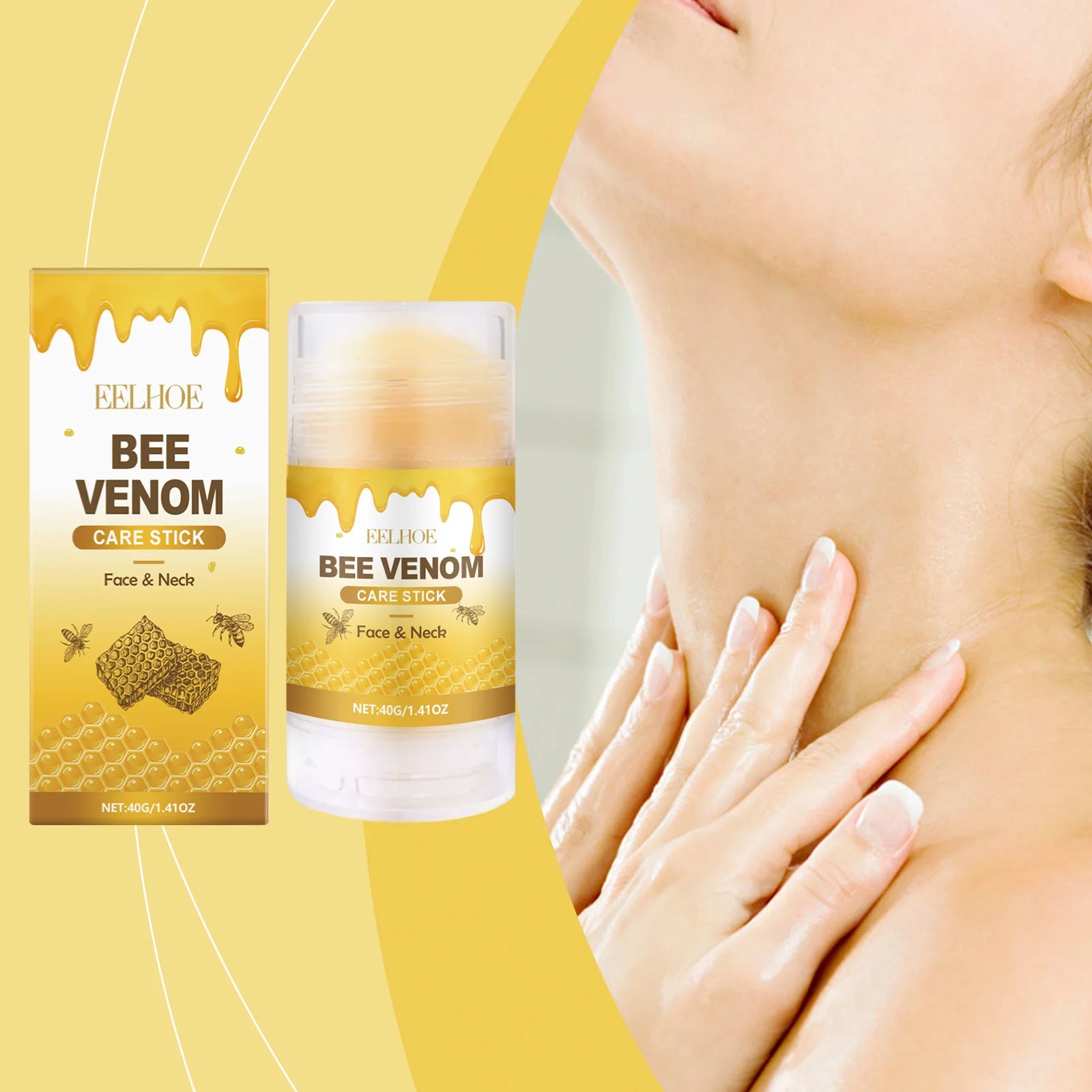 Bee Venom Neck Stick – Collagen Lifting & Double Chin Tightening Cream