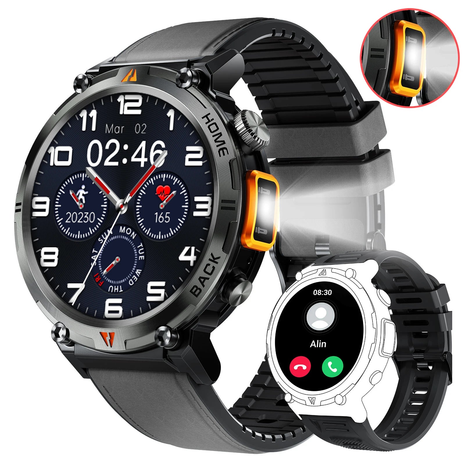 EIGIIS KE3 Smart Watch – 3ATM Waterproof Bluetooth Call & Health Monitor