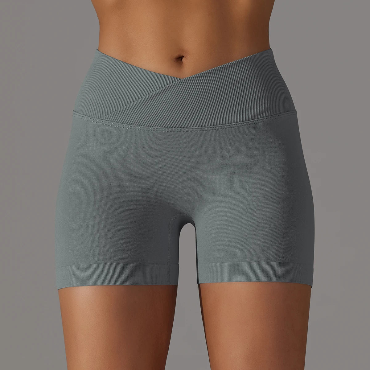 Crossover High-Waist Women’s Yoga Shorts
