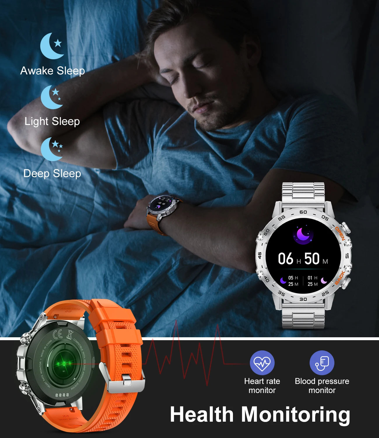 LIGE 1.39" Smart Watch – Bluetooth Call & Fitness Tracker for Men