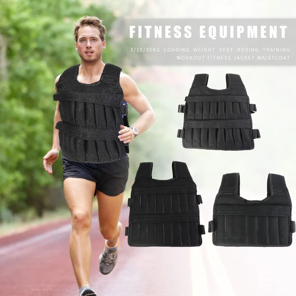 Adjustable Weight Training Vest – 3/15/35kg Capacity (Empty Bag)