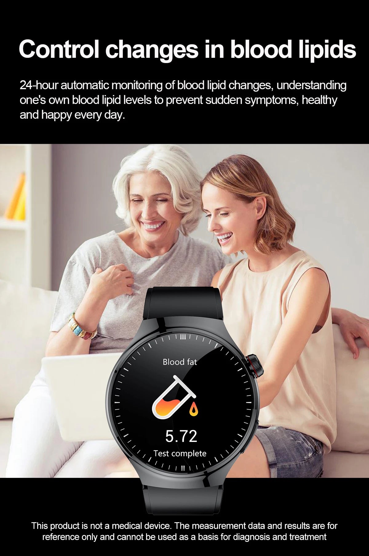 2025 Nursing-Grade Smartwatch – ECG, SpO₂, Uric Acid & Bluetooth Call