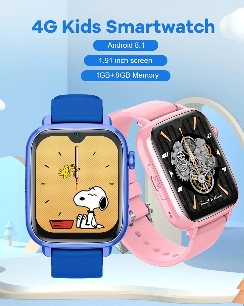 4G Kids Smart Watch – GPS Tracker with Video Call, SOS & Camera