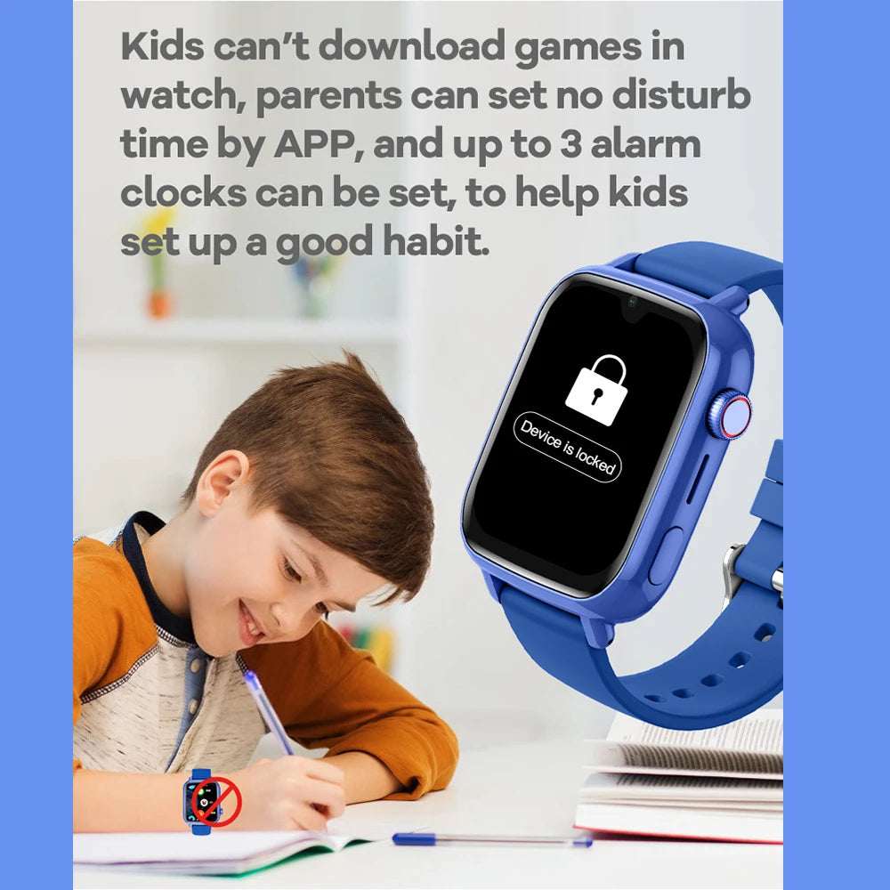 4G Kids Smart Watch – GPS Tracker with Video Call, SOS & Camera