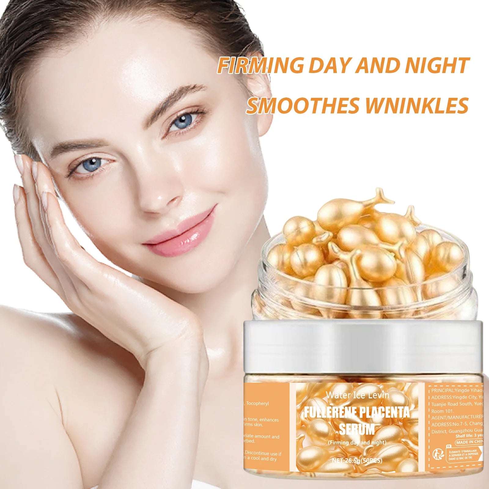 50PCS Collagen Face Serum Capsules