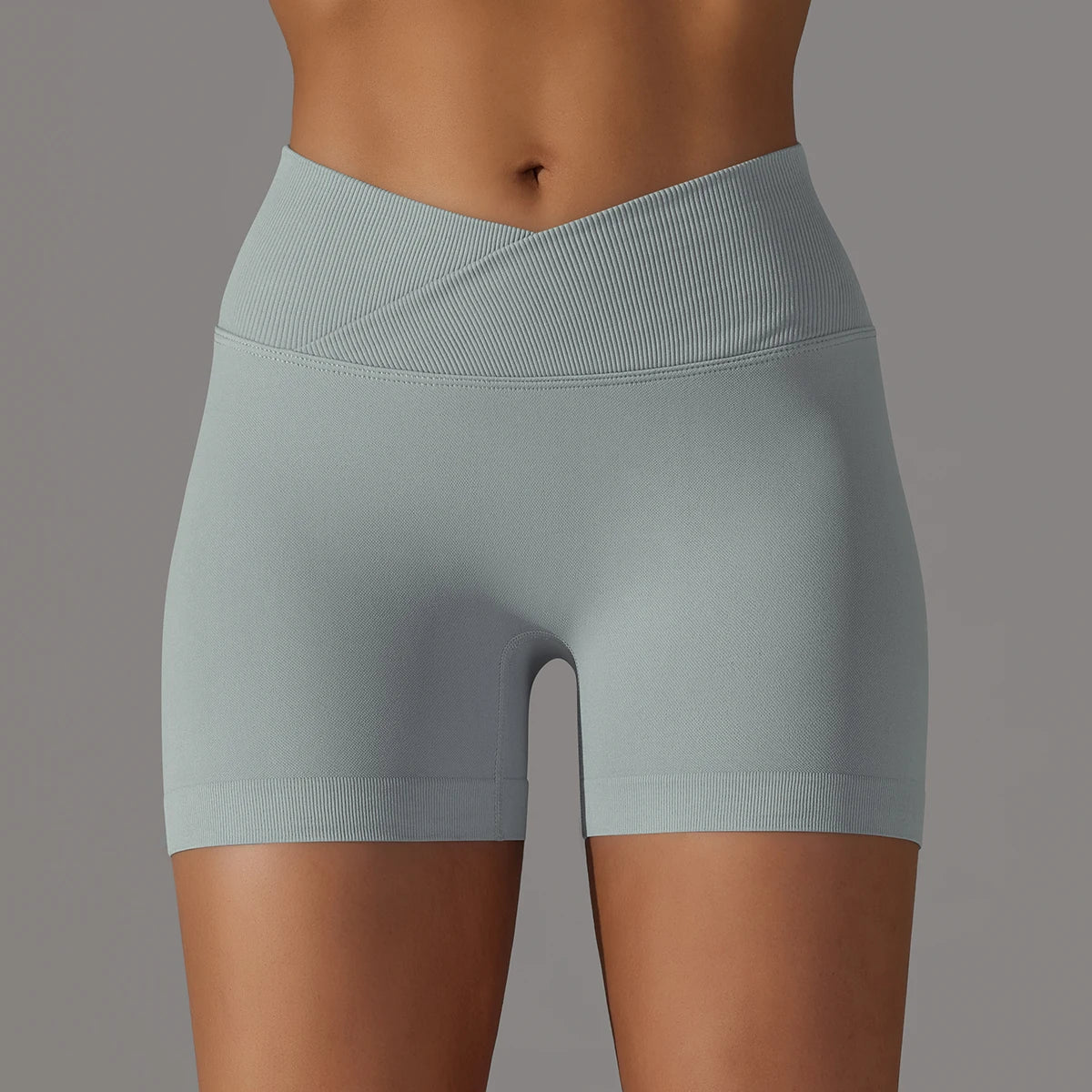 Crossover High-Waist Women’s Yoga Shorts