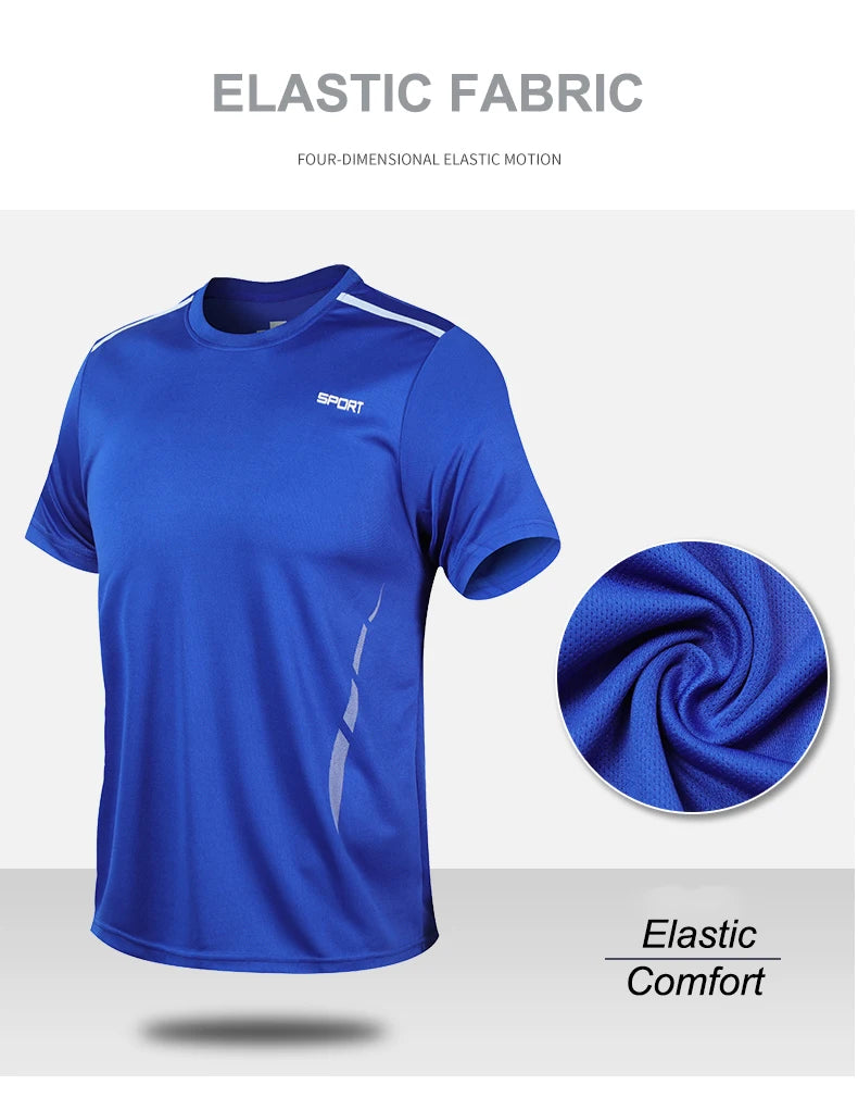 CHRLCK Men’s Quick-Dry Sports Set – T-Shirt & Shorts for Outdoor Fitness