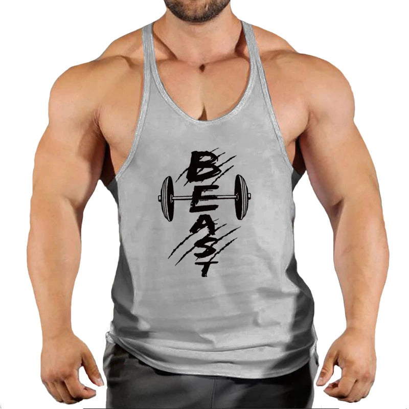 Men’s Cotton Fitness Tank Top – Muscle Gym Training Vest