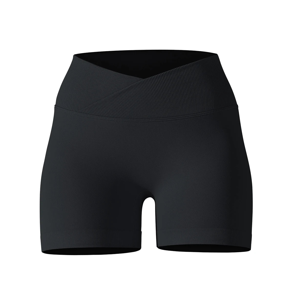 Crossover High-Waist Women’s Yoga Shorts