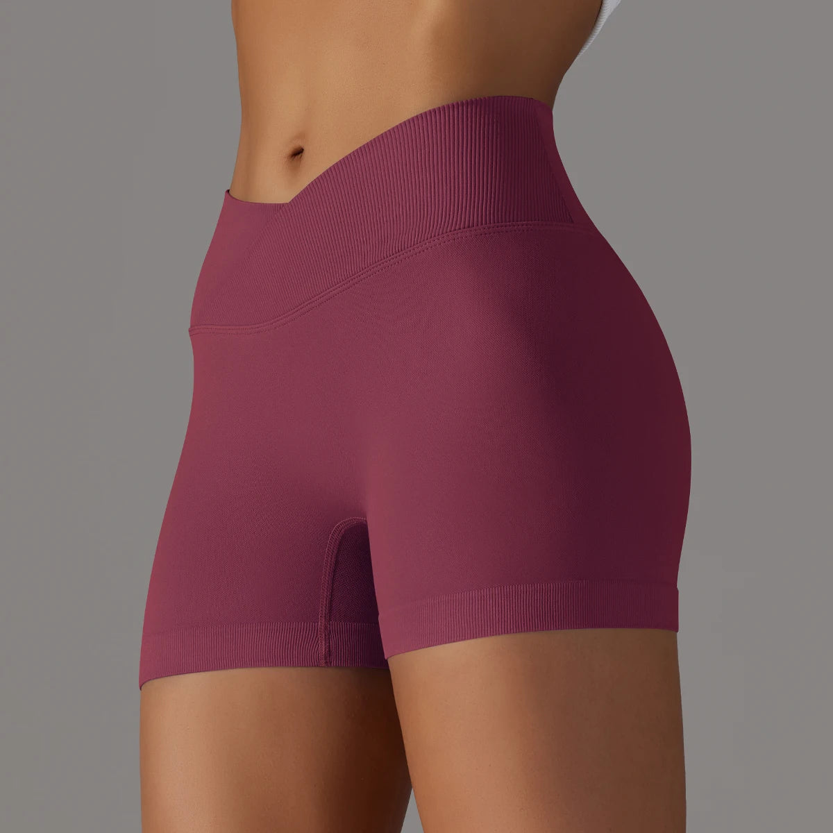 Crossover High-Waist Women’s Yoga Shorts
