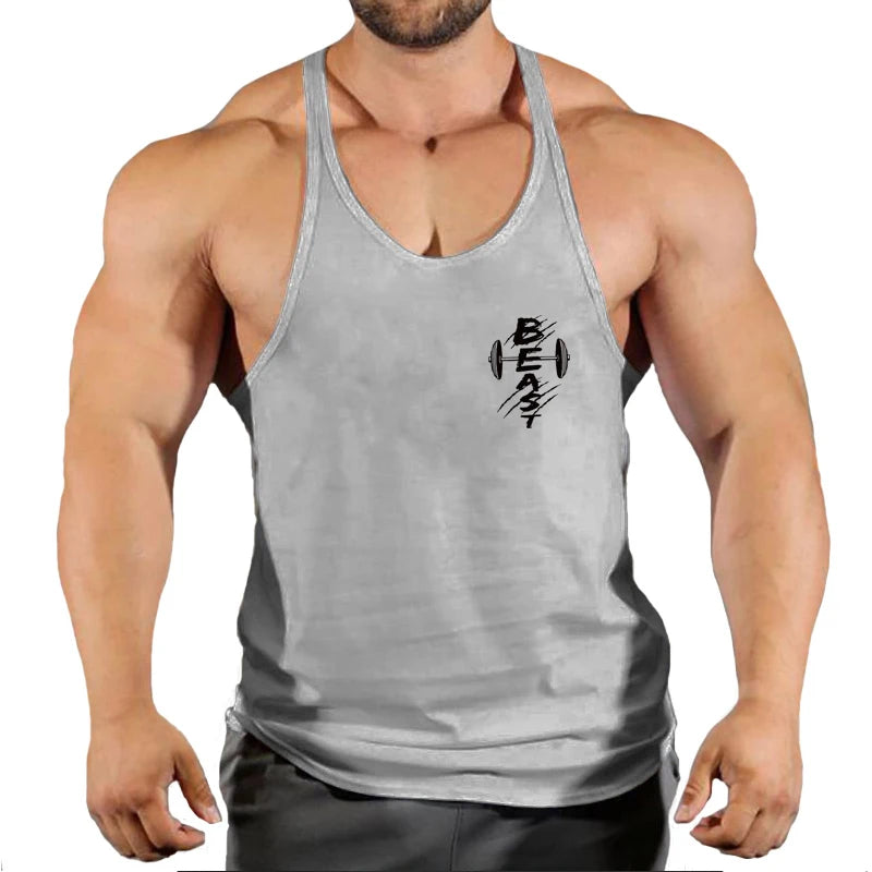 Men’s Cotton Fitness Tank Top – Muscle Gym Training Vest