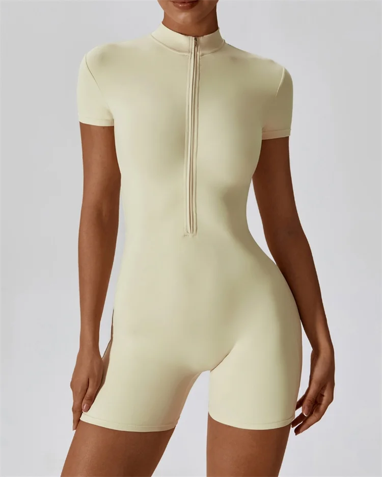 Nude One-Piece Yoga Jumpsuit