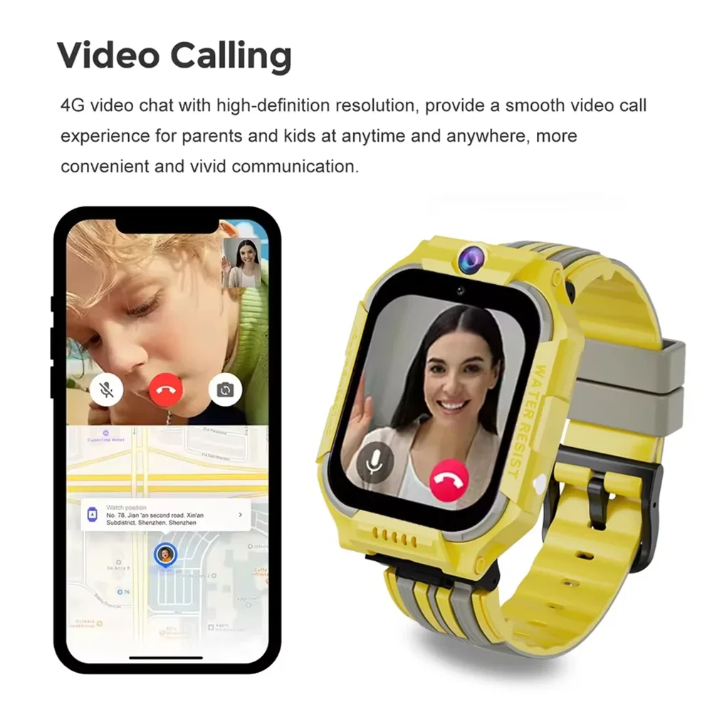 5G Kids Smart Watch – GPS Tracker with Video Call, SOS & Waterproof Design