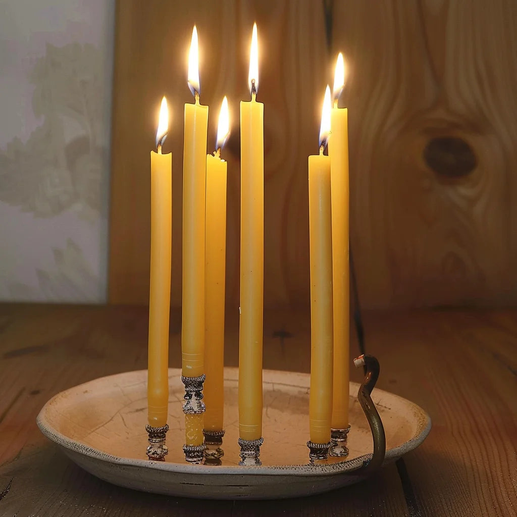 25PCS Natural Beeswax Hanukkah Candles
