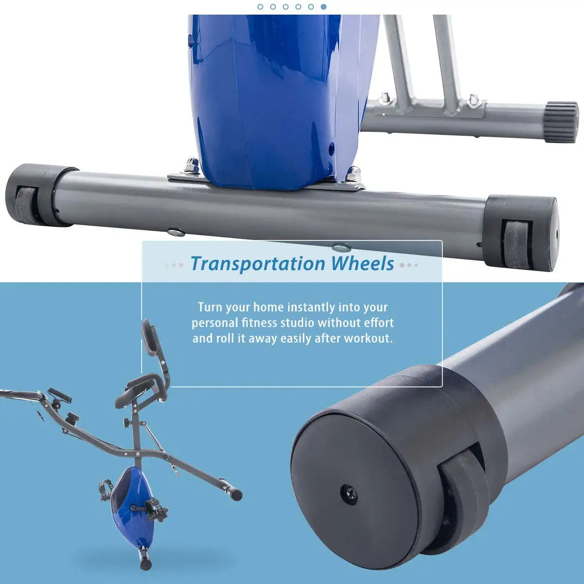 Folding X Exercise Bike – Upright & Recumbent with Backrest & Armbands