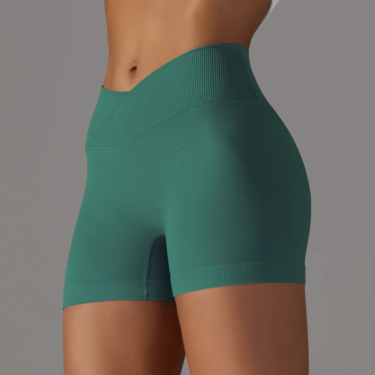 Crossover High-Waist Women’s Yoga Shorts