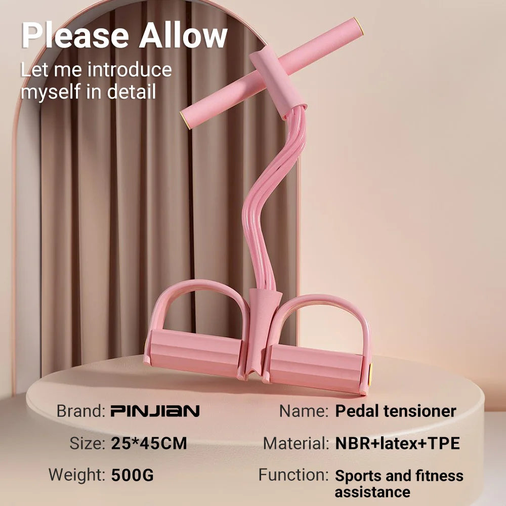 6-Tube Resistance Band Pedal Puller – Full-Body Fitness Tension Rope