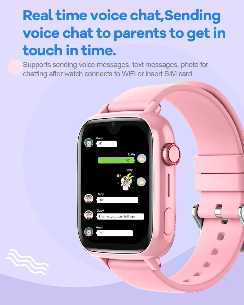 4G Kids Smart Watch – GPS Tracker with Video Call, SOS & Camera