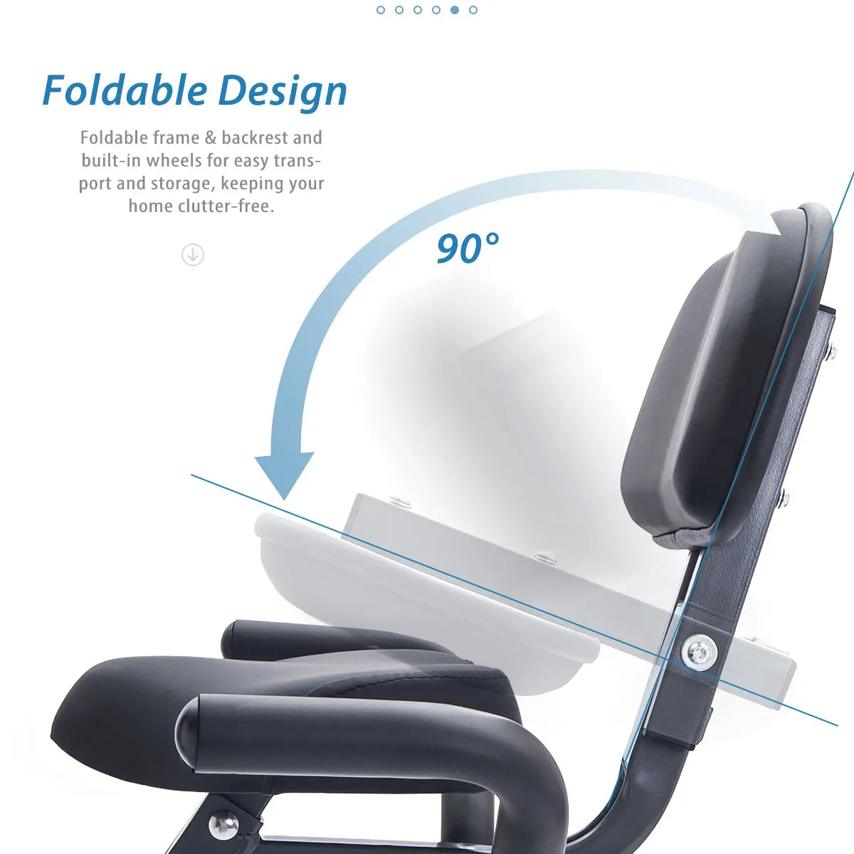 Folding X Exercise Bike – Upright & Recumbent with Backrest & Armbands
