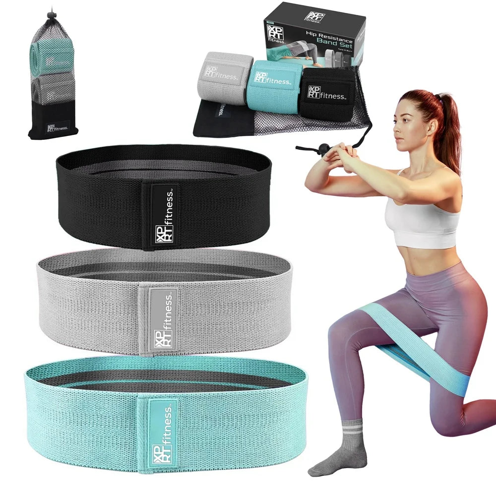 3PCS Resistance Booty Bands Set – Anti-Slip Exercise Bands with Pouch