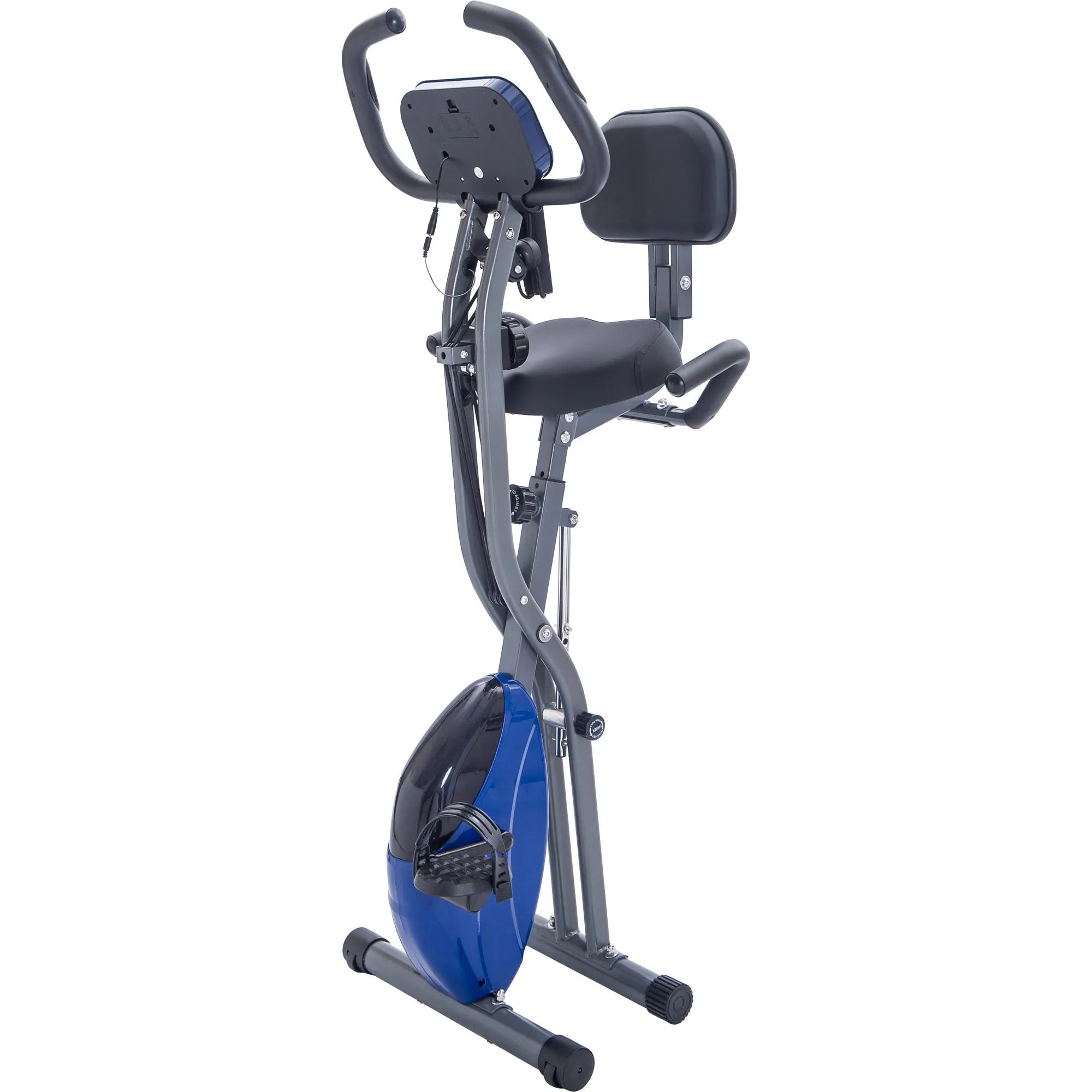 Folding X Exercise Bike – Upright & Recumbent with Backrest & Armbands