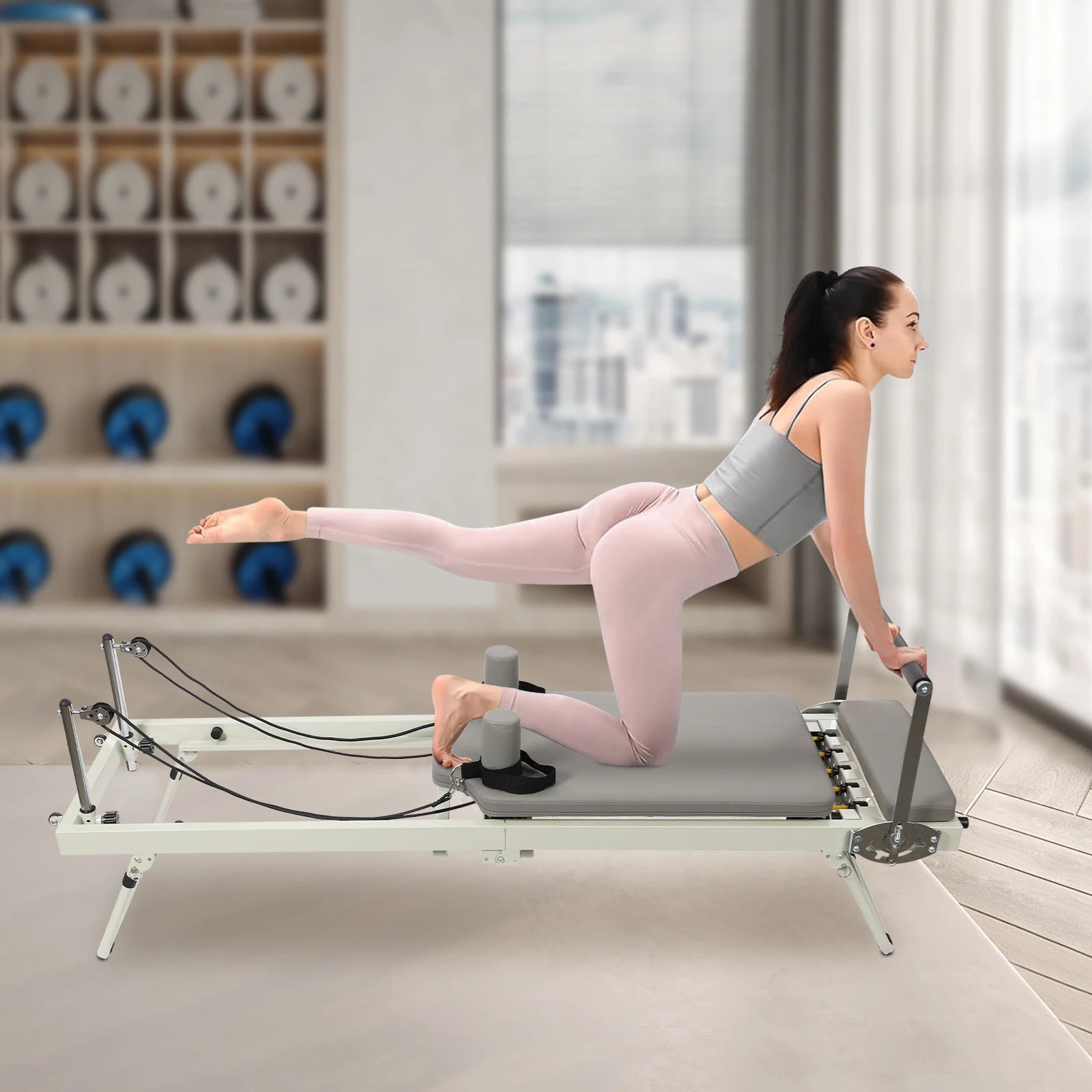 Foldable Pilates Reformer – Multifunctional Yoga Fitness Equipment
