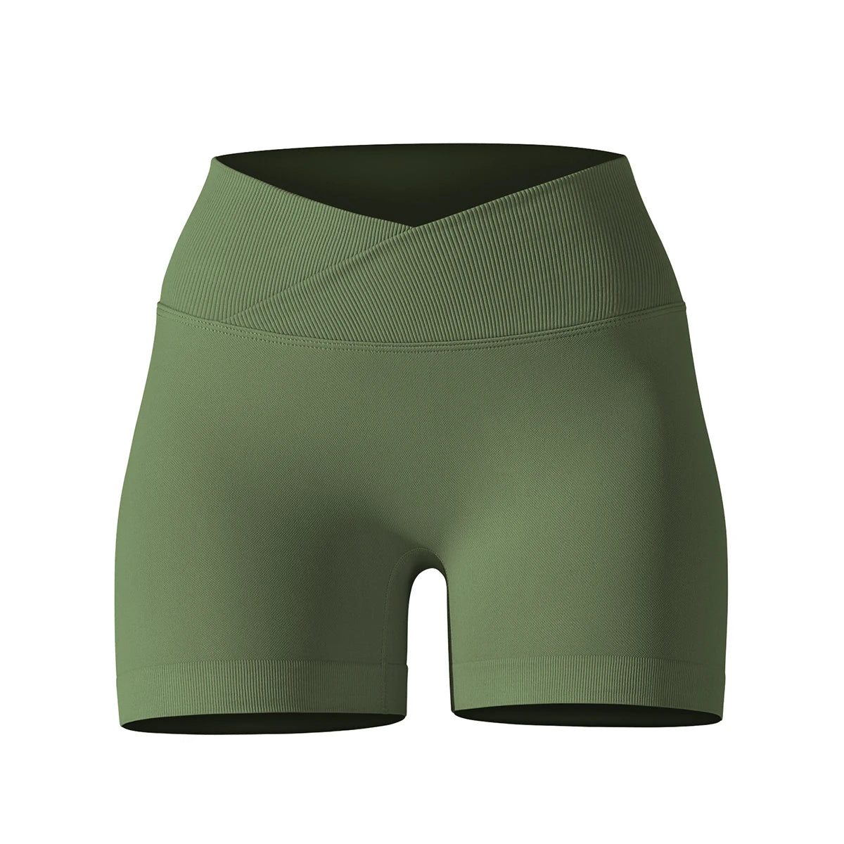 Crossover High-Waist Women’s Yoga Shorts