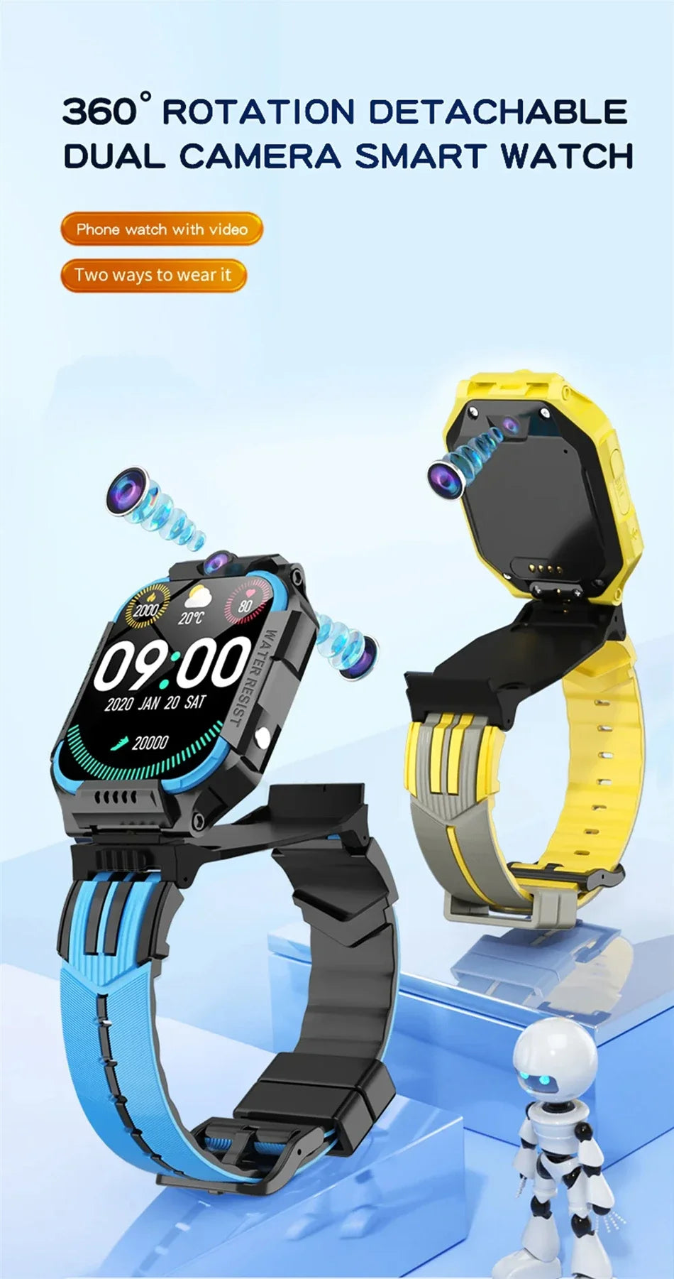 5G Kids Smart Watch – GPS Tracker with Video Call, SOS & Waterproof Design