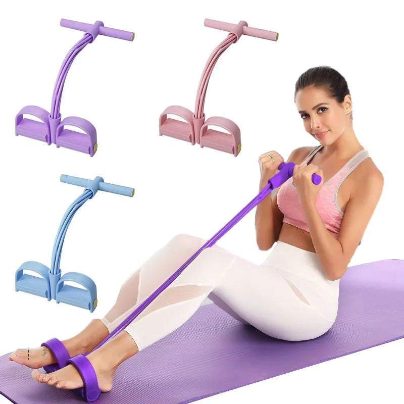 6-Tube Resistance Band Pedal Puller – Full-Body Fitness Tension Rope