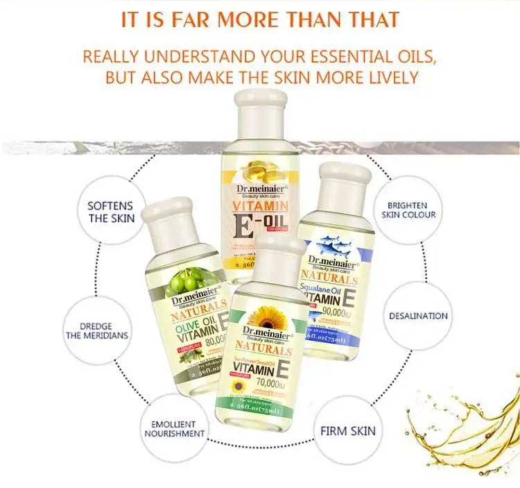 Vitamin E Face Essence Oil – Anti-Wrinkle & Whitening Serum (75ml)