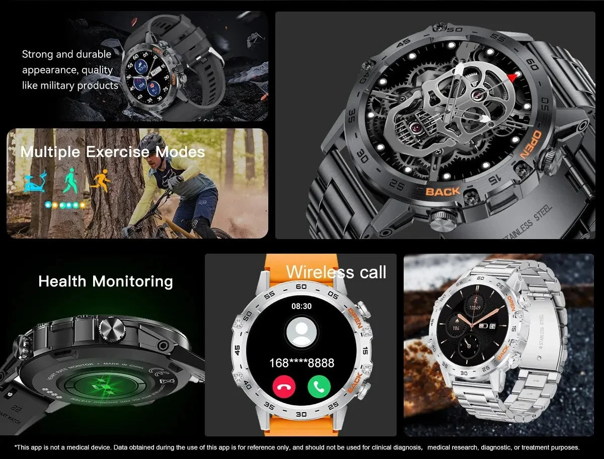 LIGE 1.39" Smart Watch – Bluetooth Call & Fitness Tracker for Men