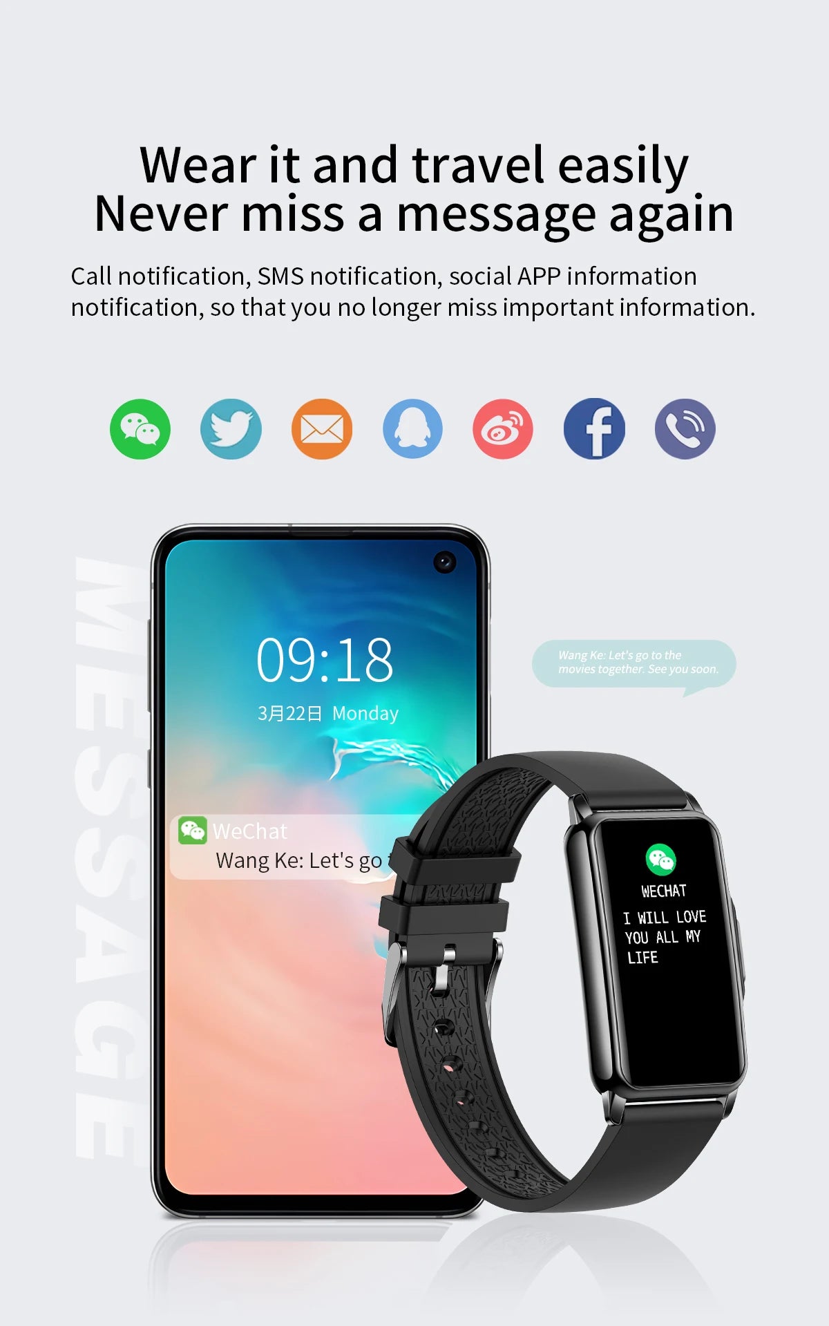 Waterproof Smart Bracelet Watch