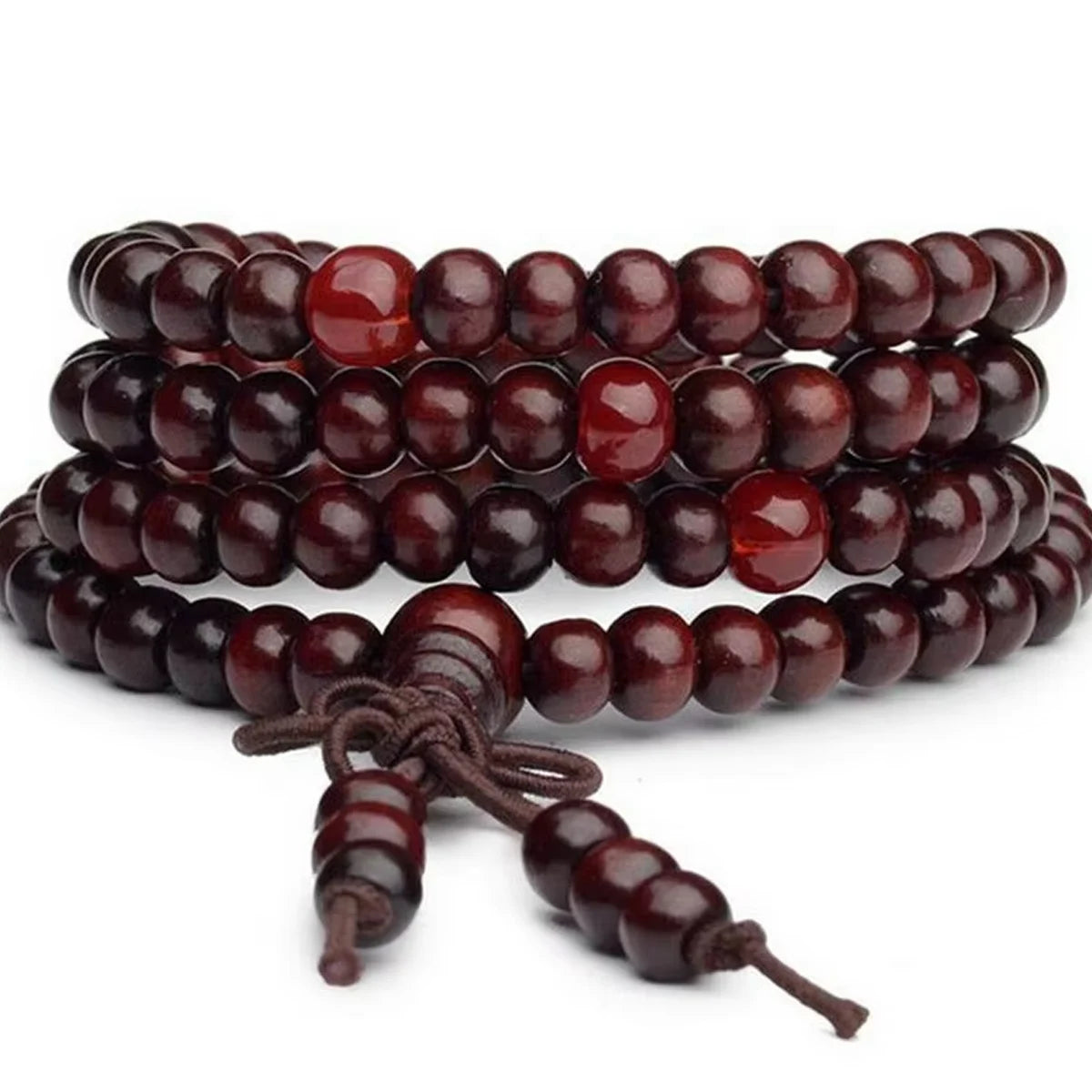 8mm Sandalwood 108 Bead Mala Bracelet